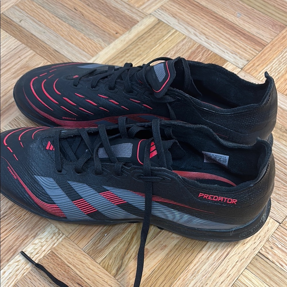 Adidas Black and Red Athletic Shoes with Dynamic Design